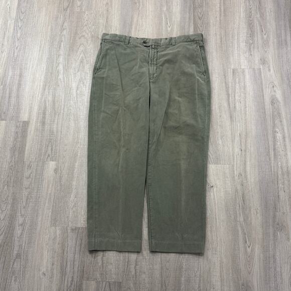 Orvis Chino Pants Men 40 (Fits 40x27) Green Flat Front Fisherman Outdoors Hiking - Picture 1 of 11